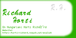 richard horti business card